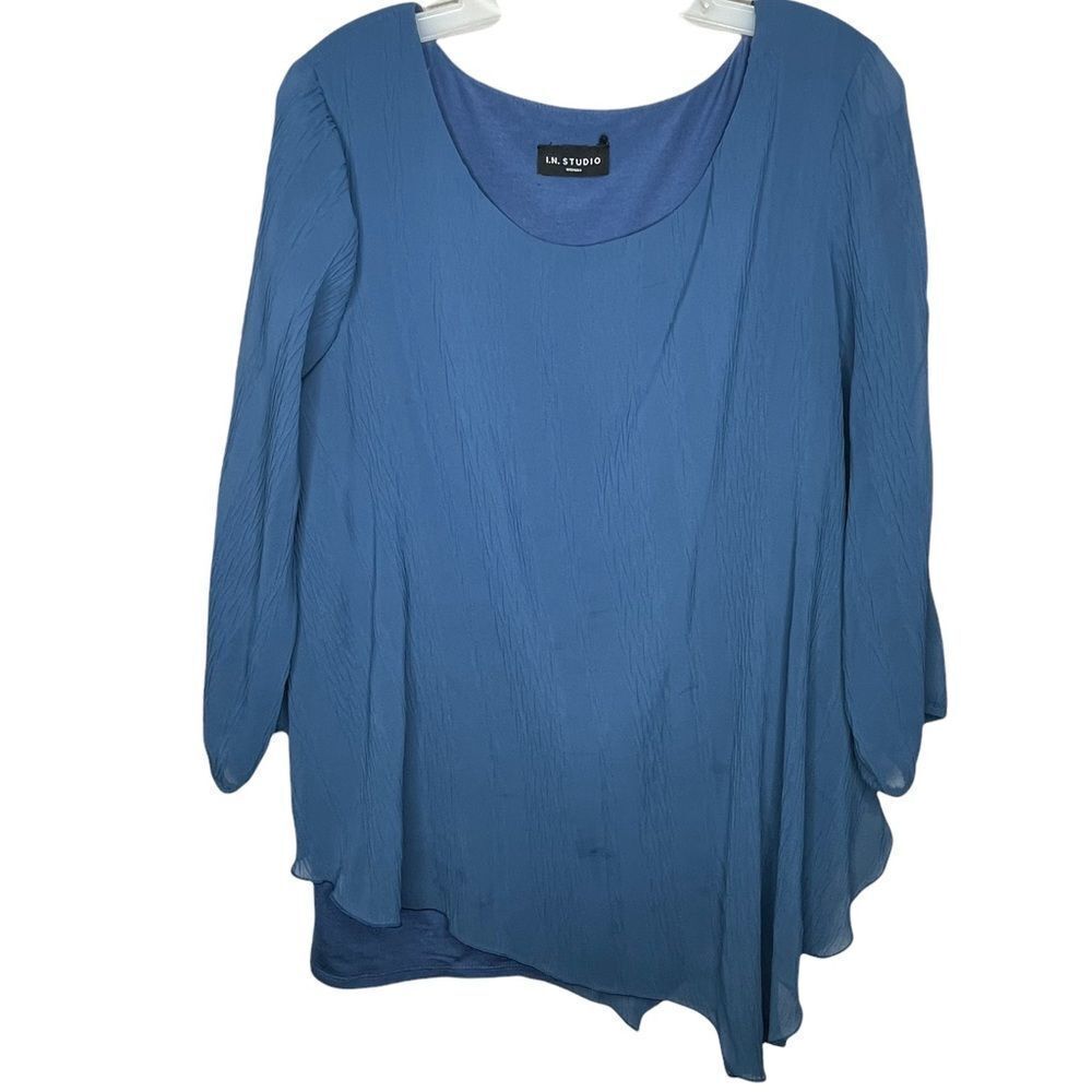 I.N. Studio Woman Blue Top